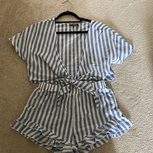 Shein Blue Stripe Set Size Large